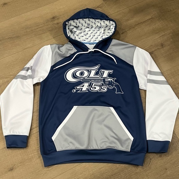 Colt 45S Colleyville Dallas Texas Blue Hoody Men Large‎ Kangaroo Pocket Hooded - Picture 6 of 9